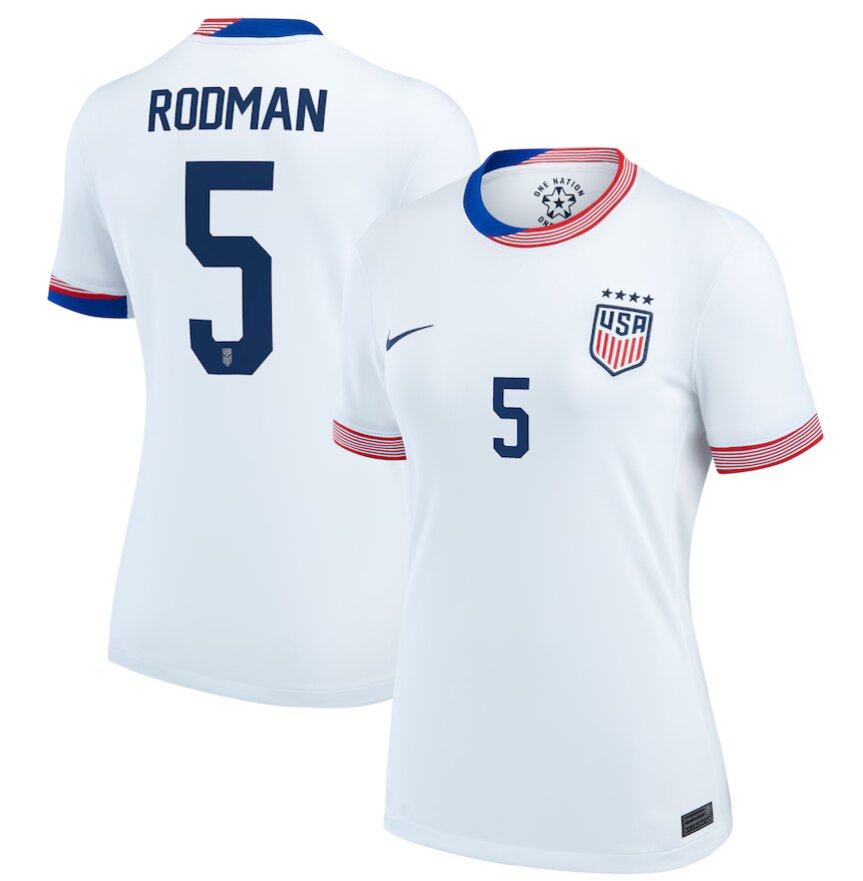 Women Nike #5 Trinity Rodman White USWNT 2024 Home Jersey